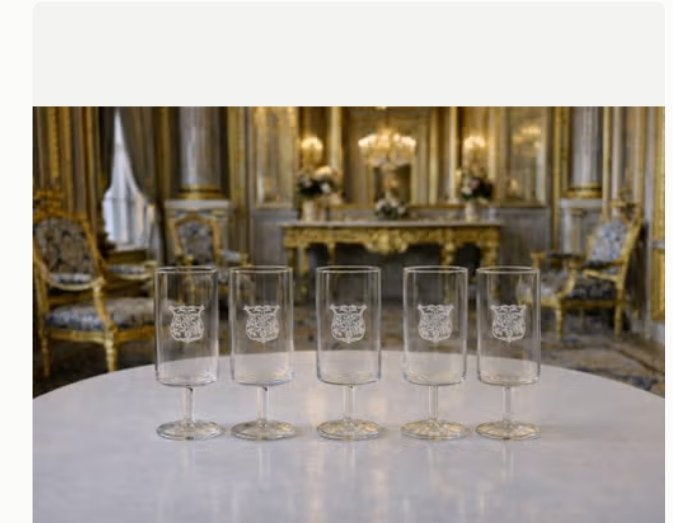 Vintage Hollywood Regency Paleisglazen (Set van 6), Ophalen of Verzenden, Gebruikt, Overige typen