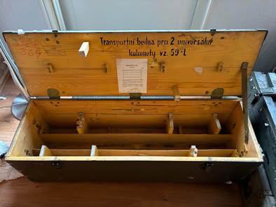 Vintage Tsjechische munitiekist voor geweren, Ophalen of Verzenden, Zo goed als nieuw