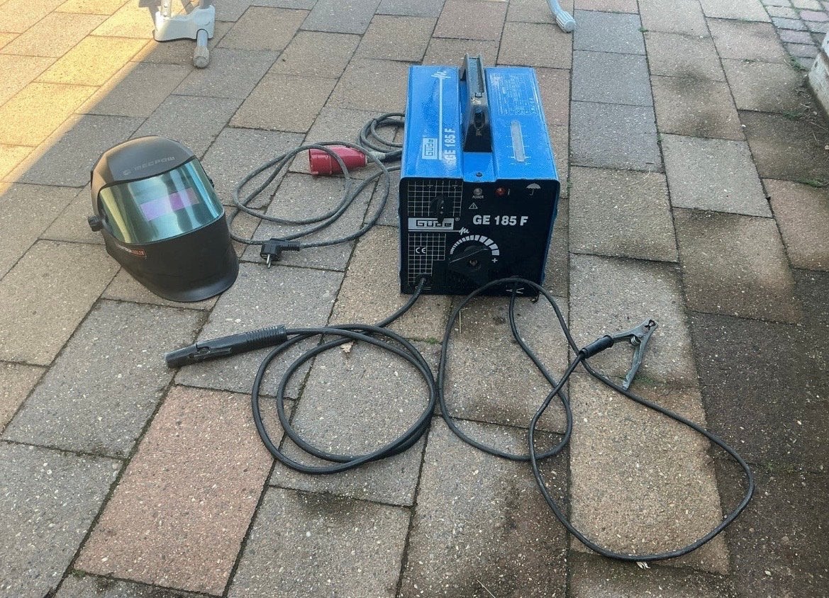Güde GE 185 F lasapparaat met laskap, Ophalen, Gebruikt, 250 ampère of meer, Elektroden