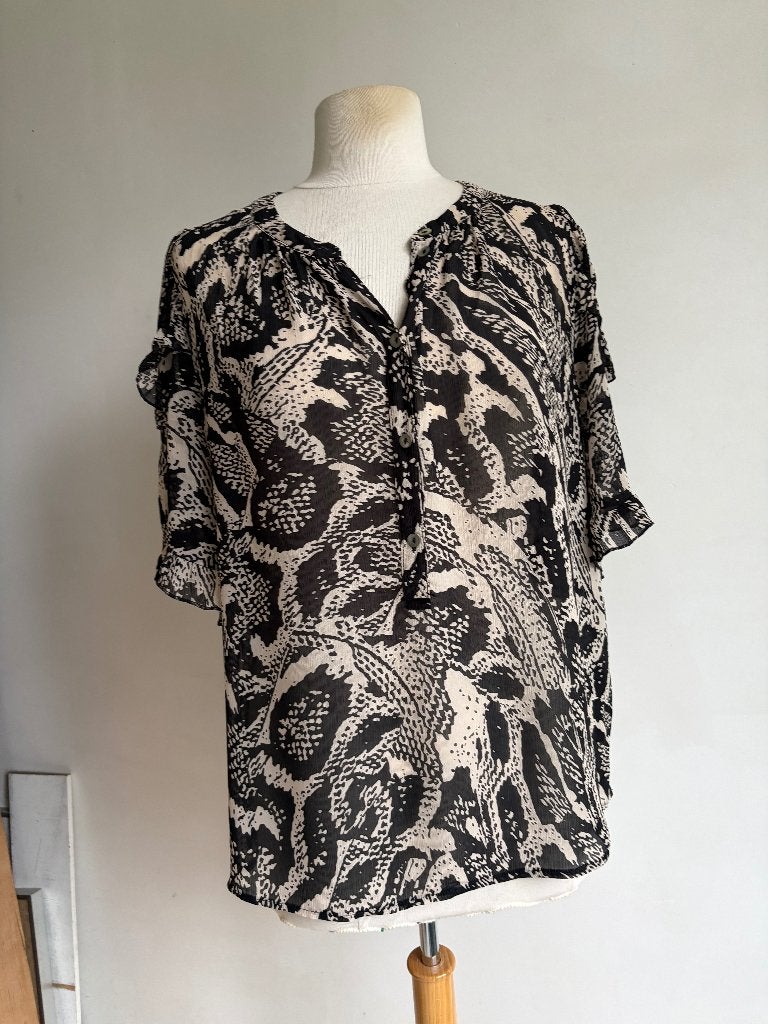 summum top zwart beige maat 42, Kleding | Dames, Summum, Verzenden, Zwart, Maat 42/44 (L)