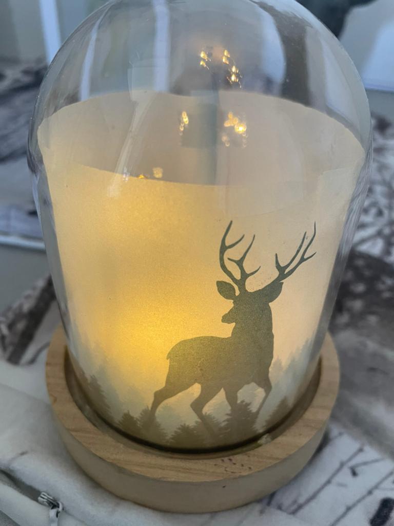 Lampje met herten decor, Ophalen of Verzenden, Zo goed als nieuw