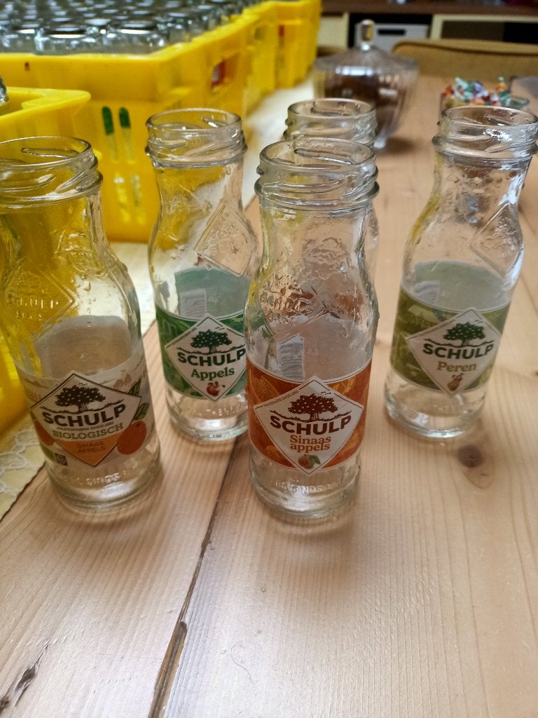 280 schone Fles met dop  sap inmaken 0,2 liter, Overige typen, Ophalen, Zo goed als nieuw, Glas