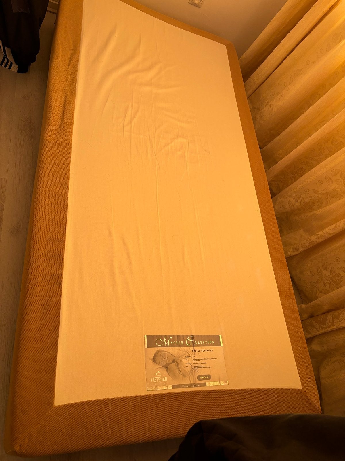 2 stuks Master Boxspring eenpersoonsbed, Huis en Inrichting, Ophalen, 90 cm, Eenpersoons, Bruin