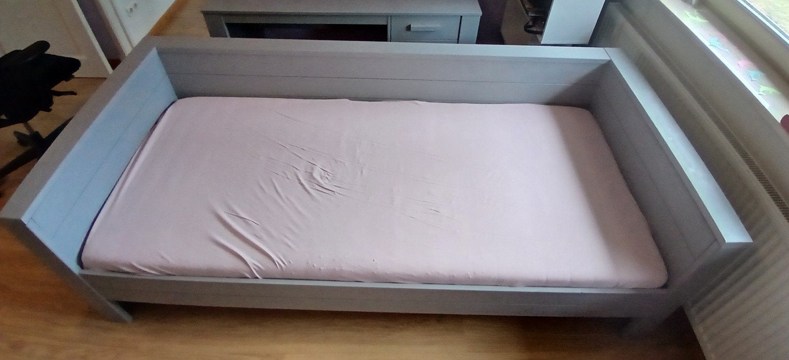 WOOOD (Bed)Bank en Bureau betongrijs serie, Ophalen, 180 cm of meer, 85 tot 100 cm