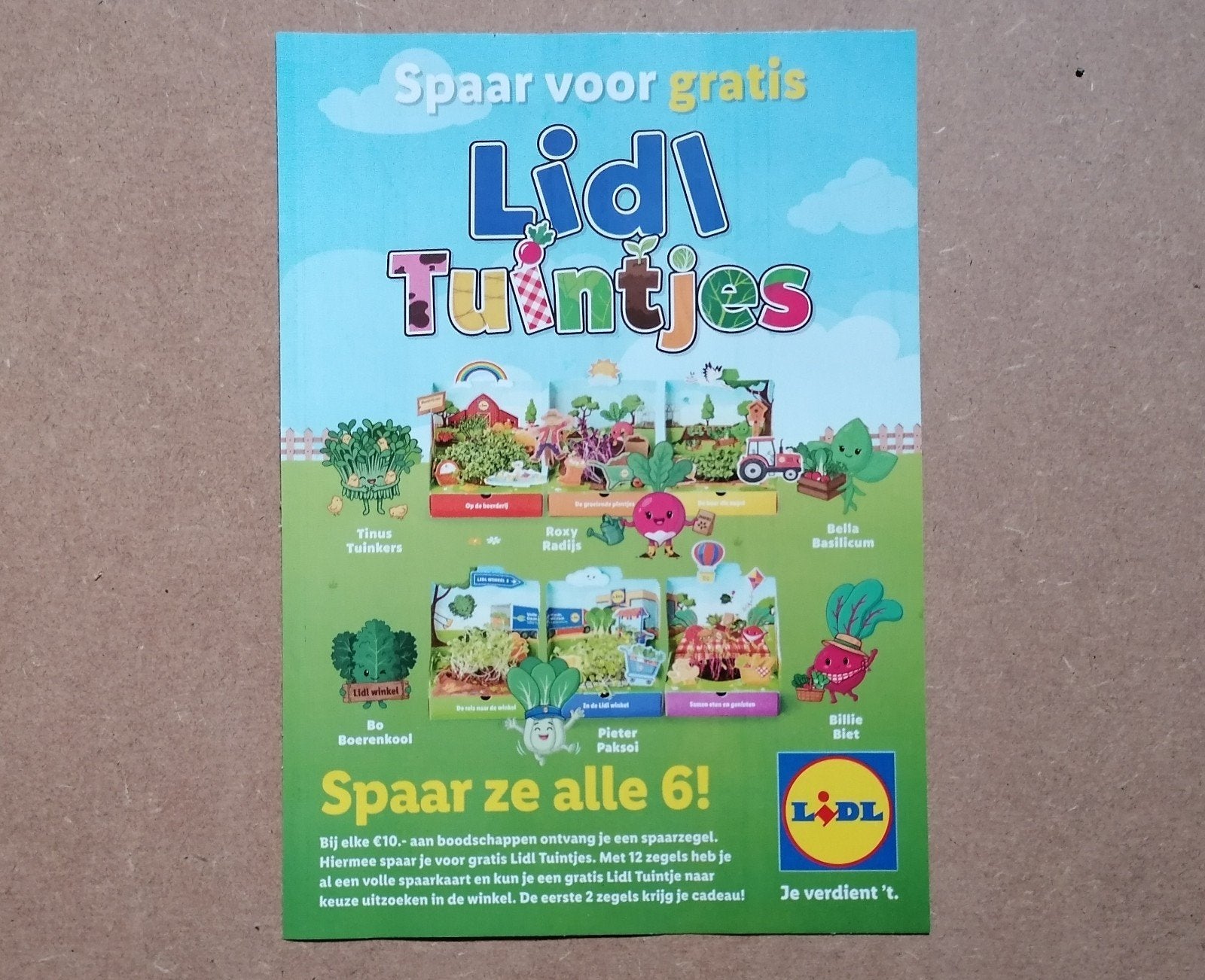 Lidl Tuintjes zegels, Ophalen, Winkel, Super of Benzinepomp, Volle spaarkaart