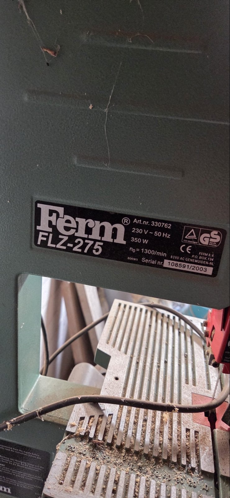 Ferm FLZ-275 Lintzaag - 350W - Gebruikt, Doe-het-zelf en Verbouw, Gereedschap | Zaagmachines, Ophalen, Minder dan 30 mm, Gebruikt