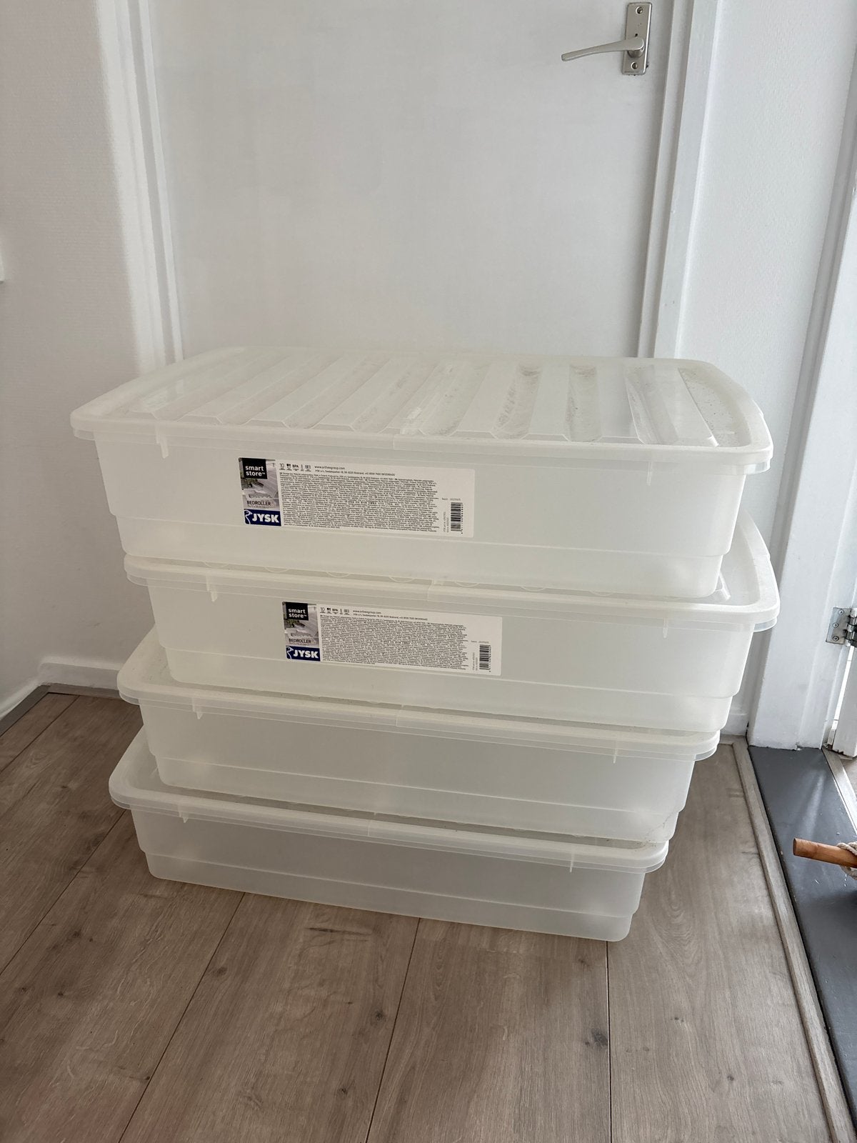 Opbergbox onder bed met wieltjes - JYSK Smart Store, Ophalen, Zo goed als nieuw, Wit, Kunststof