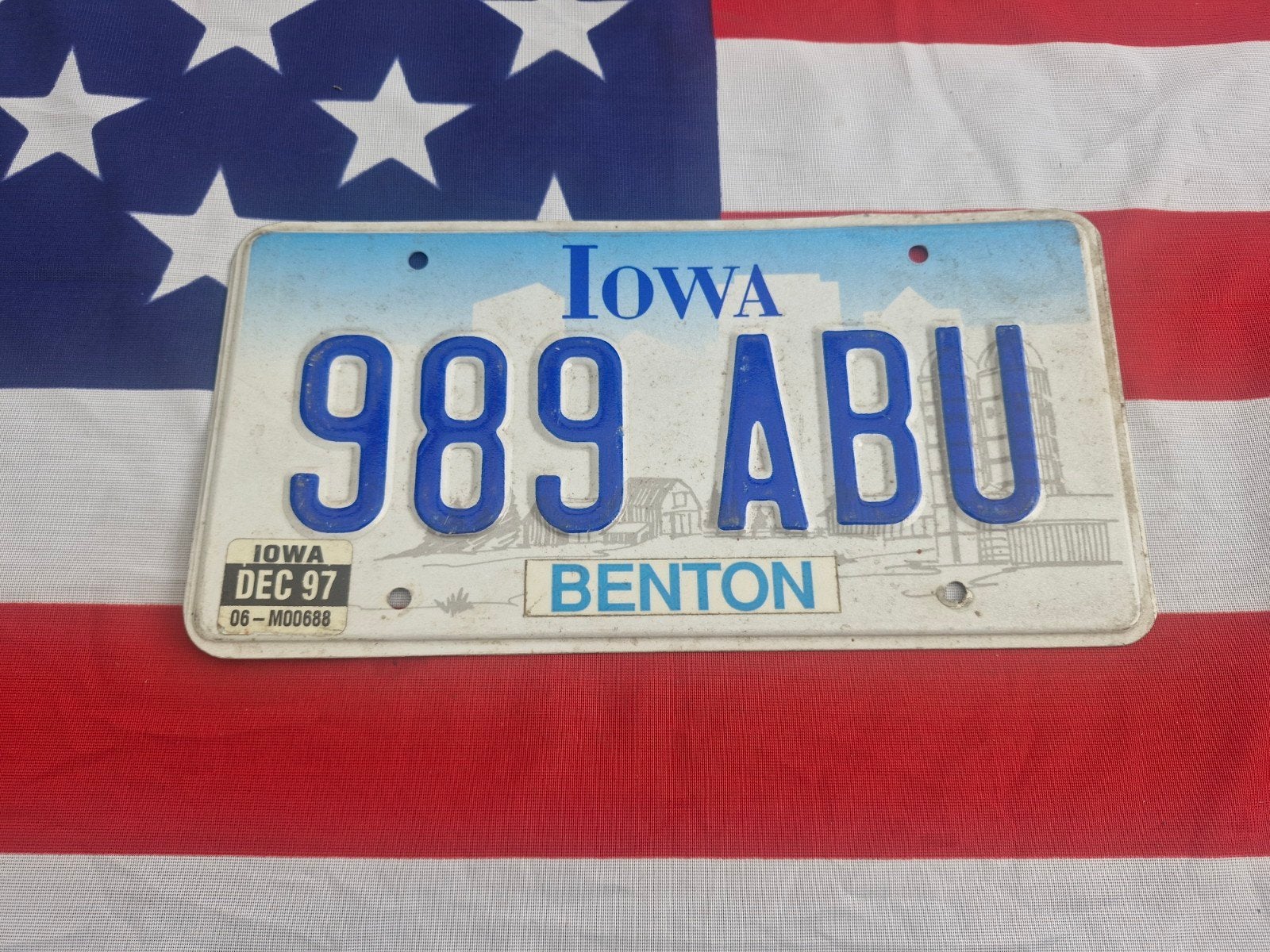 Kentekenplaat Iowa USA Nummerplaat nummerbord License plate, Verzenden, Gebruikt, Auto's