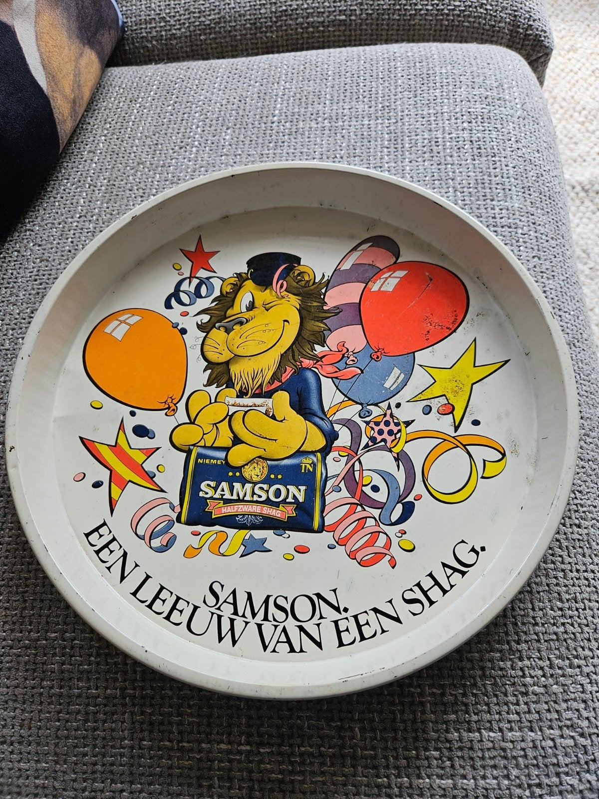 Samson Shag  Dienblad vintage, Ophalen of Verzenden, Gebruikt, Tabaksdoos of Verpakking