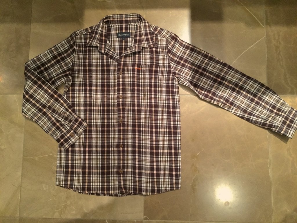 NIEUW warme bruin geruite flanel blouse; Marc 'O Polo mt 164, Marc O'Polo, Overhemd of Blouse, Nieuw, Ophalen of Verzenden