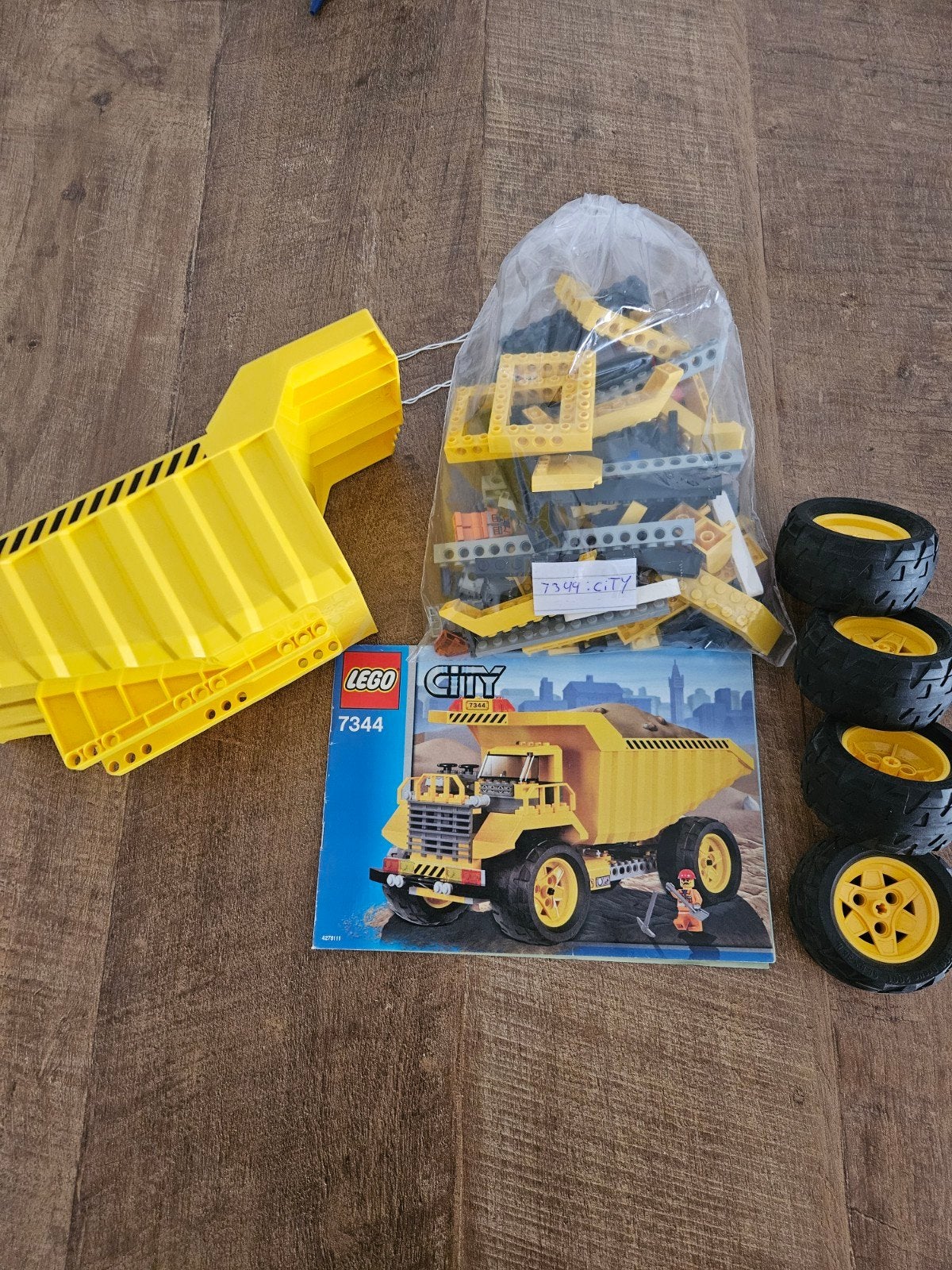 Lego City Kiepwagen 7344 met instructieboekje, Lego, Ophalen of Verzenden, Complete set, Inclusief instructies