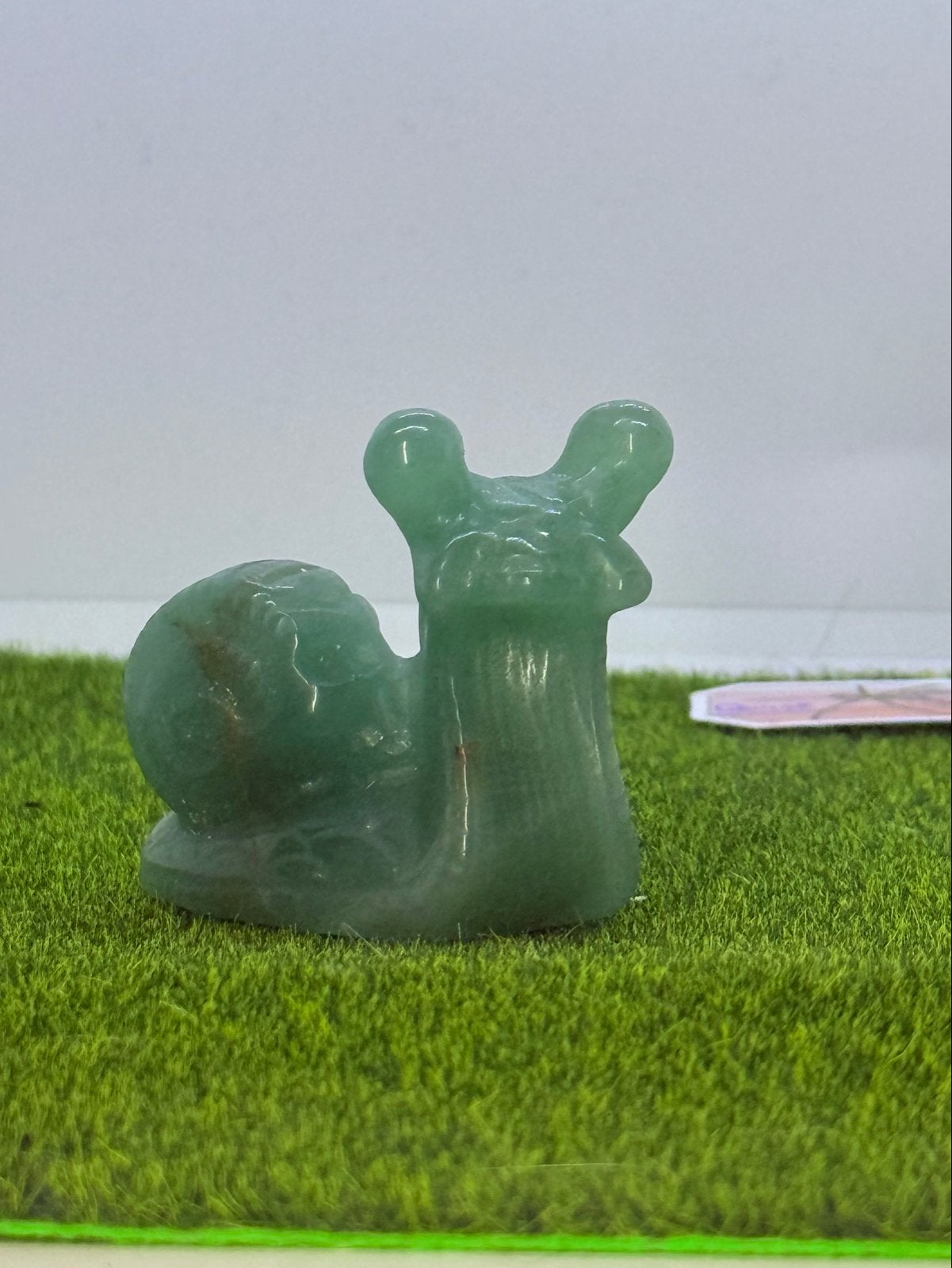 Groene Aventurijn Slak Beeldje - Kristal Decoratie, Ophalen of Verzenden, Zo goed als nieuw, Dier