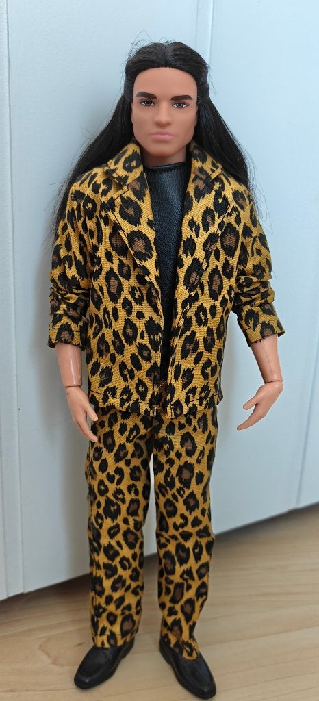 Barbiekleertjes: Panterprint colbert en broek voor Ken, Verzenden, Nieuw, Barbie