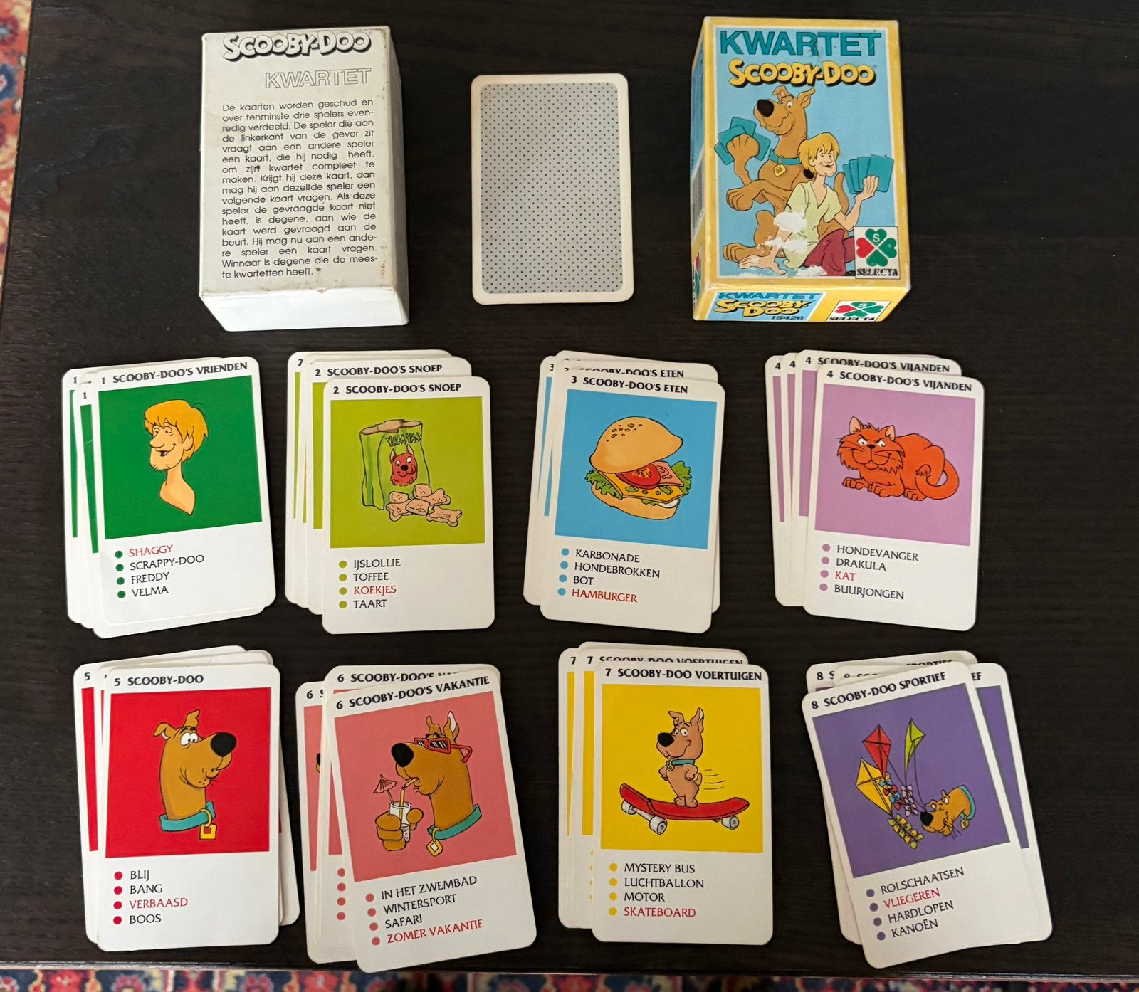 Vintage Scooby-Doo kwartet, Ophalen of Verzenden, Gebruikt
