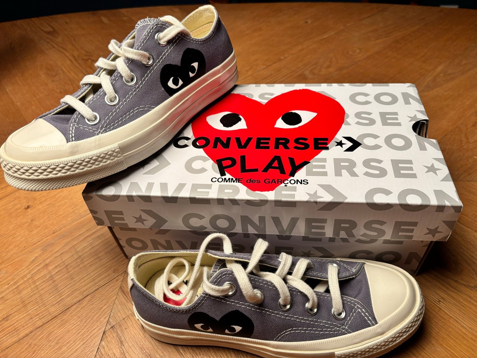 Converse x Comme des Garçons PLAY Chuck 70 Maat 35 - Grijs, Ophalen of Verzenden, Nieuw, Grijs, Sneakers of Gympen