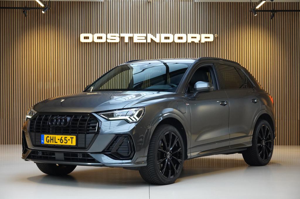Audi Q3 45TFSIe/245pk S-Line Blackstyle|2021|Trekhaak|20"Bla, Gebruikt, Zwart, 245 pk, SUV of Terreinwagen