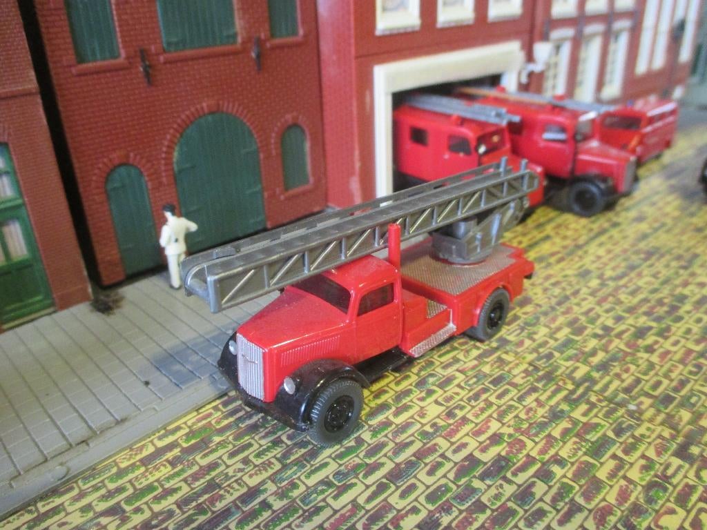 '39-'51 Opel Blitz 3t DL17 Wiking 862 brandweer ladderwagen1, Ophalen of Verzenden, Gebruikt, Bus of Vrachtwagen, Wiking