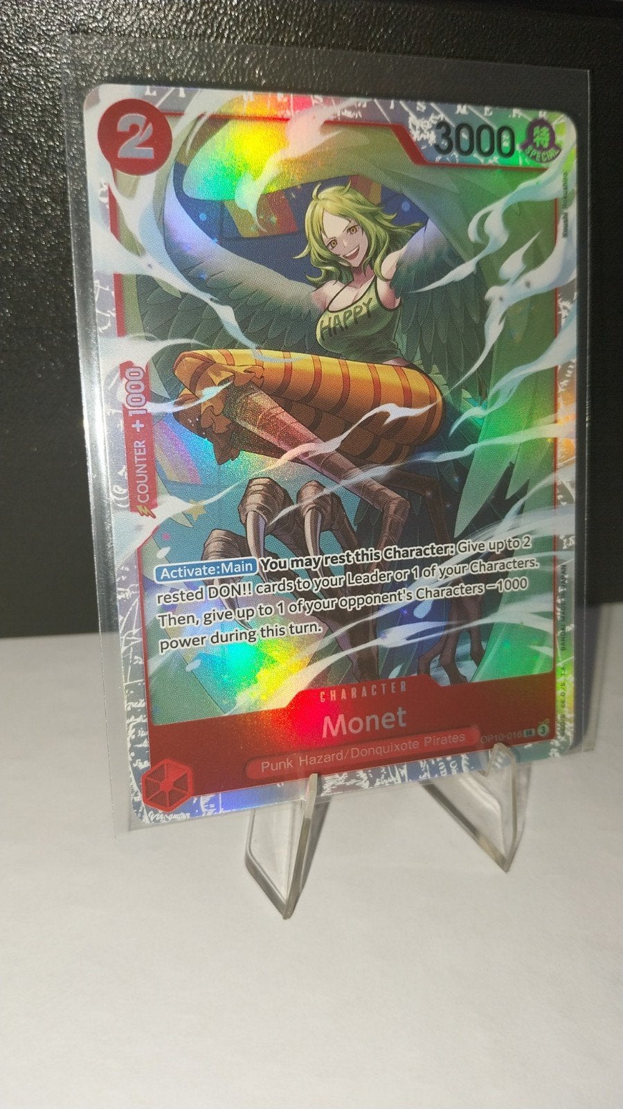 Monet (Super Rare, OP10-016) - One Piece Kaart, Bandai, Ophalen of Verzenden, Zo goed als nieuw, Info@bandai.com