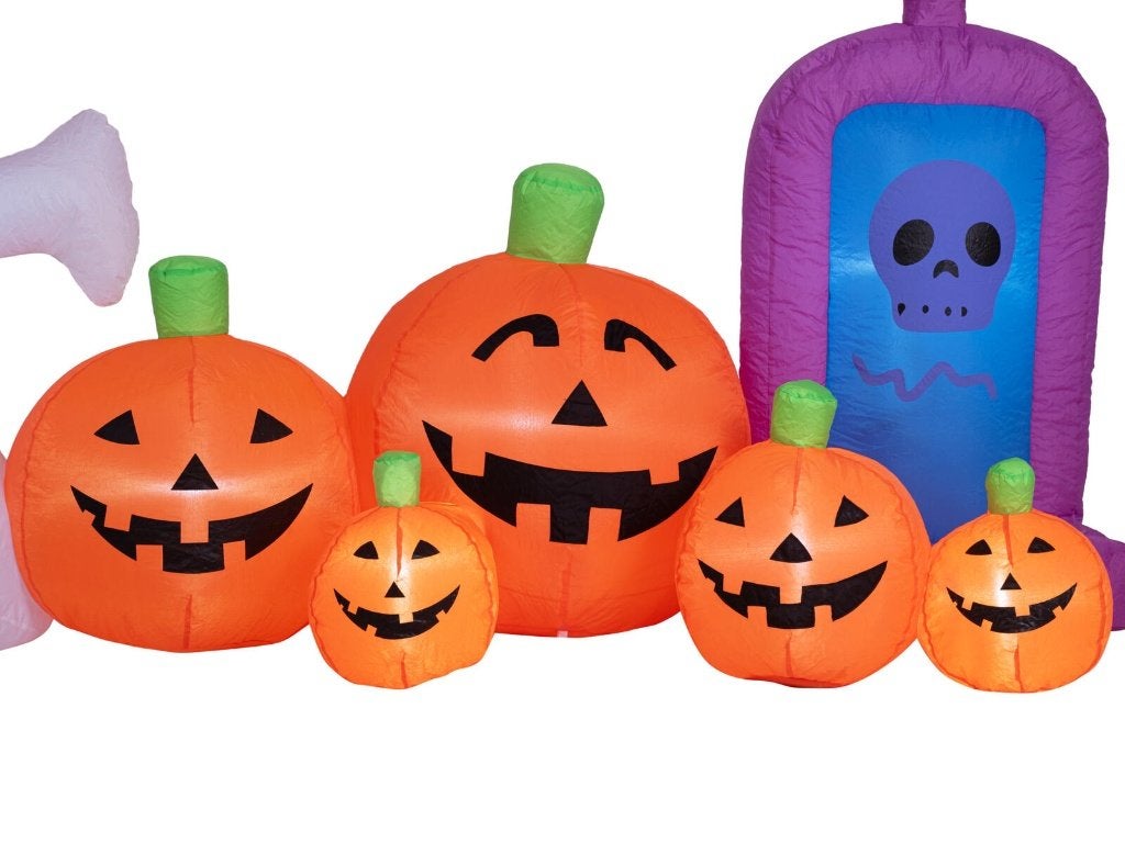 Europalms halloween opblaasbare geest met pompoen 244 cm, Versiering, Halloween of Griezel, ., Nieuw