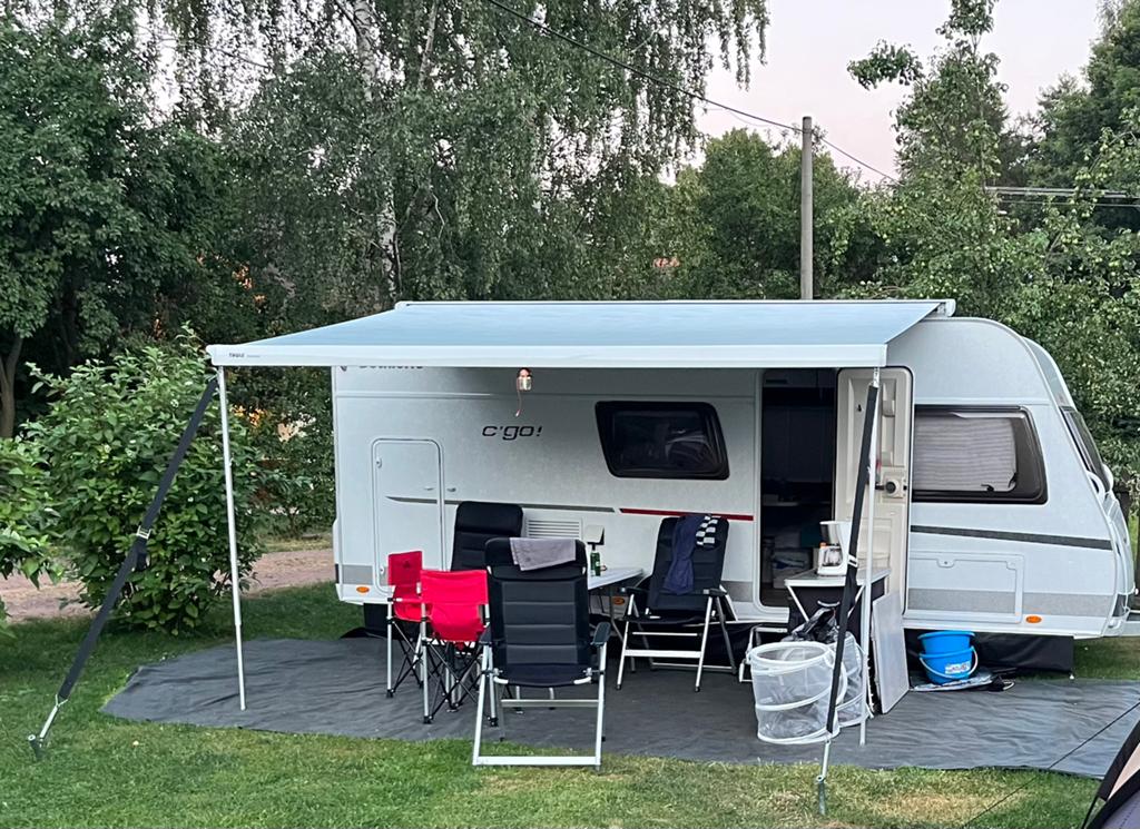Thule omnistore 6300-3.50 mystic grey, Caravans en Kamperen, Ophalen, Gebruikt