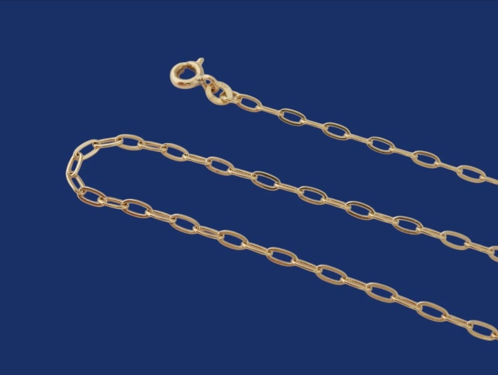 Korte 14 karaat Gouden Ketting Ankerschakel 40cm Halsketting