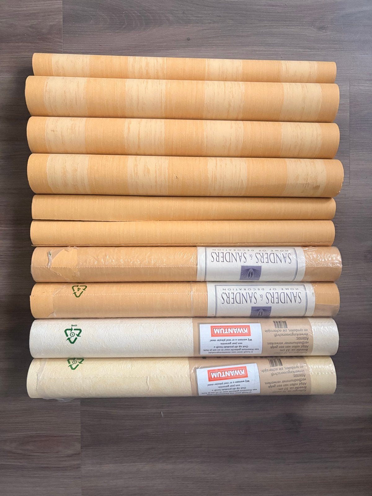 Diverse rollen behang - Sanders & Sanders, Kwantum, Ophalen, 25 tot 50 m², Geel