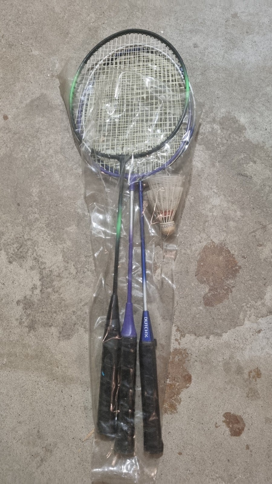 Badmintonrackets set met shuttle, Ophalen of Verzenden, Gebruikt, Racket(s)