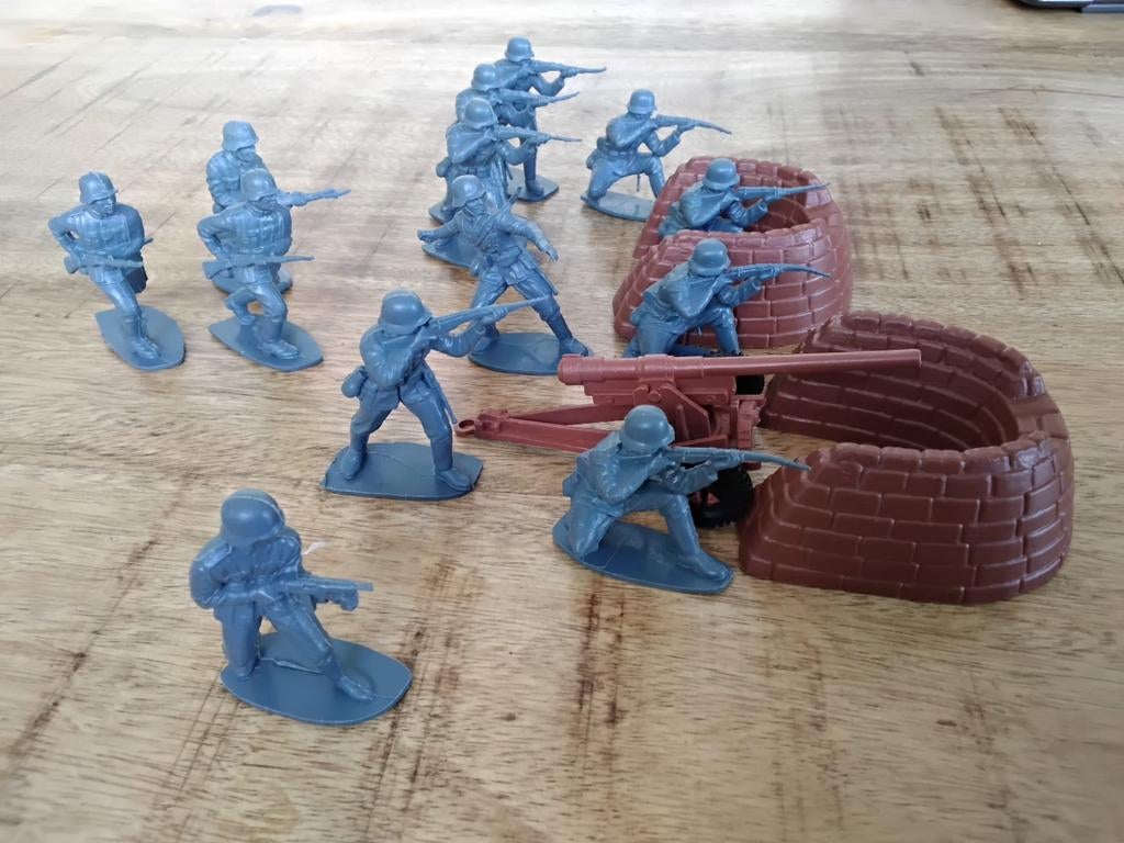 Airfix 1:32, Duits leger, soldaten, 13st, Verzamelen, Poppetjes en Figuurtjes, Ophalen of Verzenden