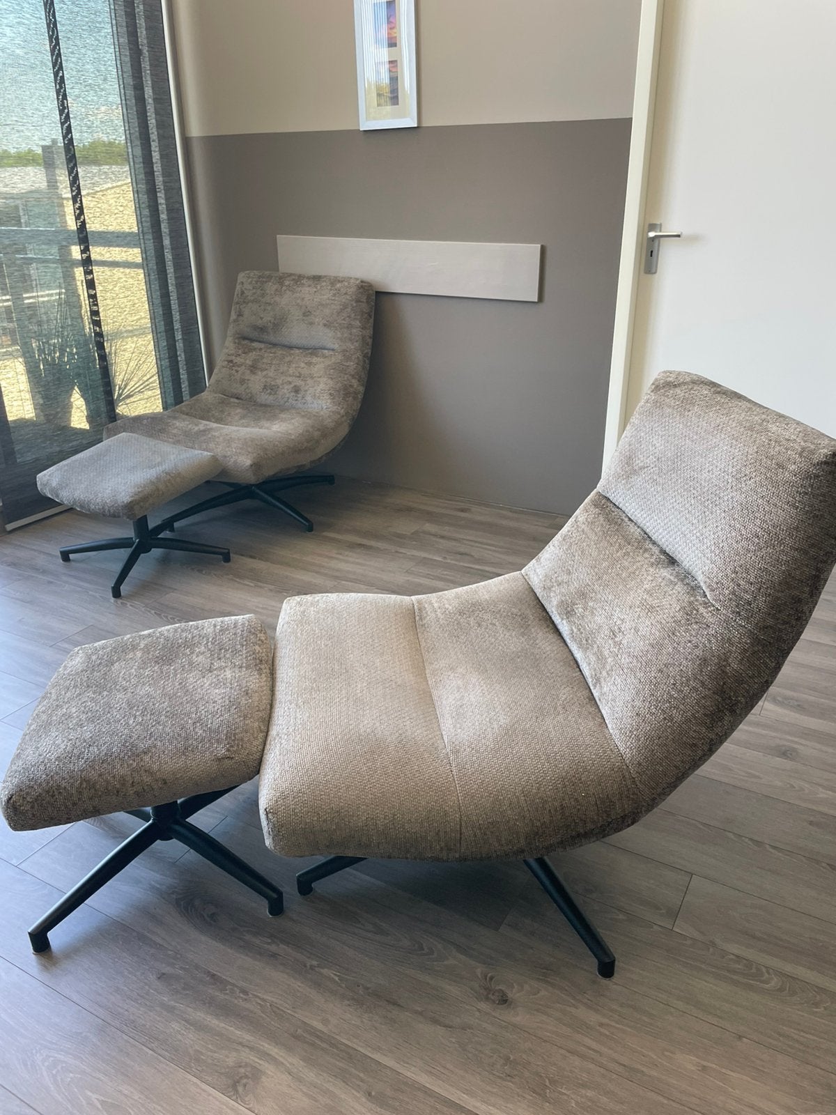 Fauteuils met voetenbank, Ophalen, Minder dan 75 cm, Zo goed als nieuw, 50 tot 75 cm