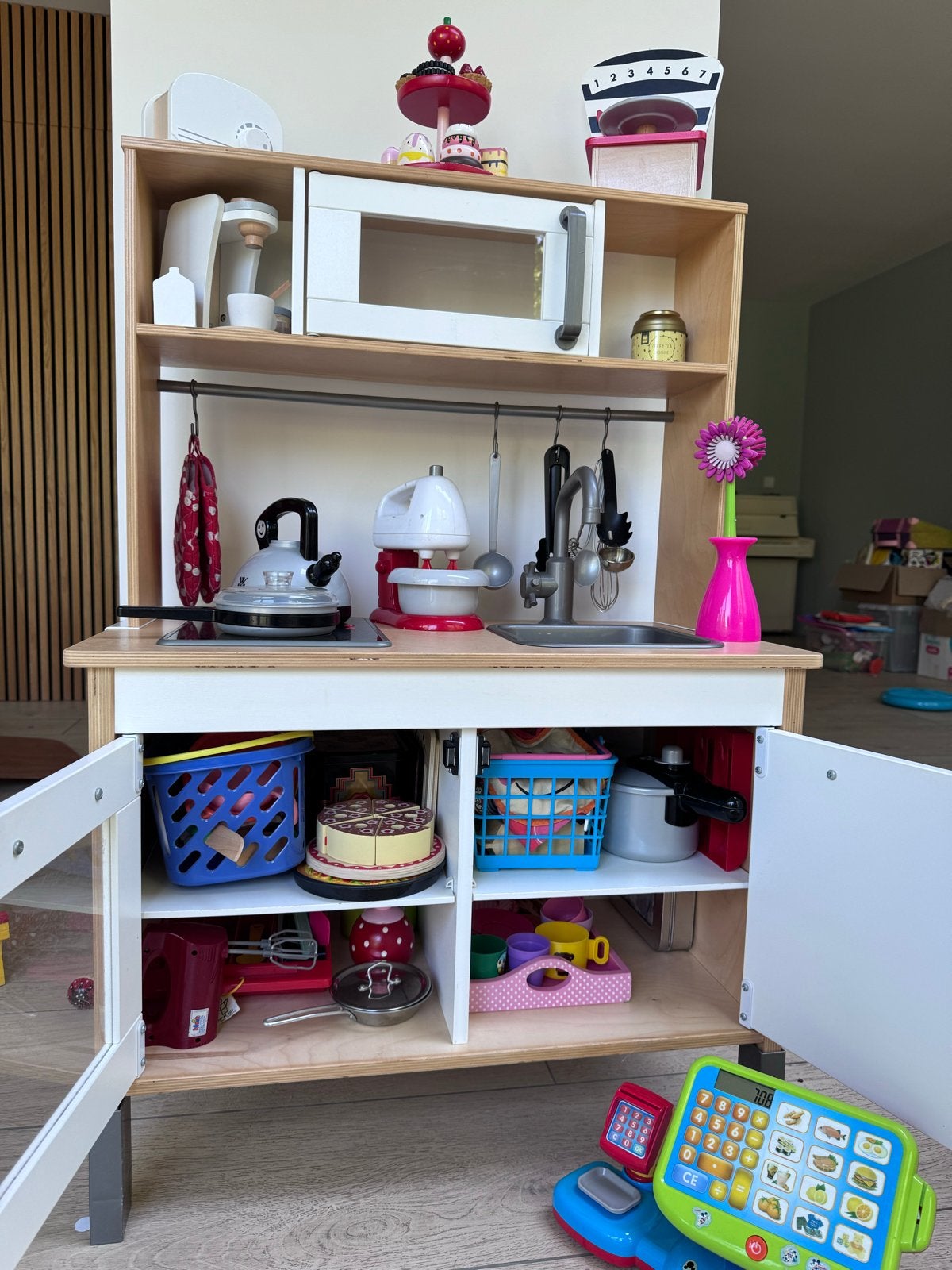IKEA Speelkeuken met veel accessoires (hout en plastic), Ophalen, Gebruikt, Ontdekken, Met geluid