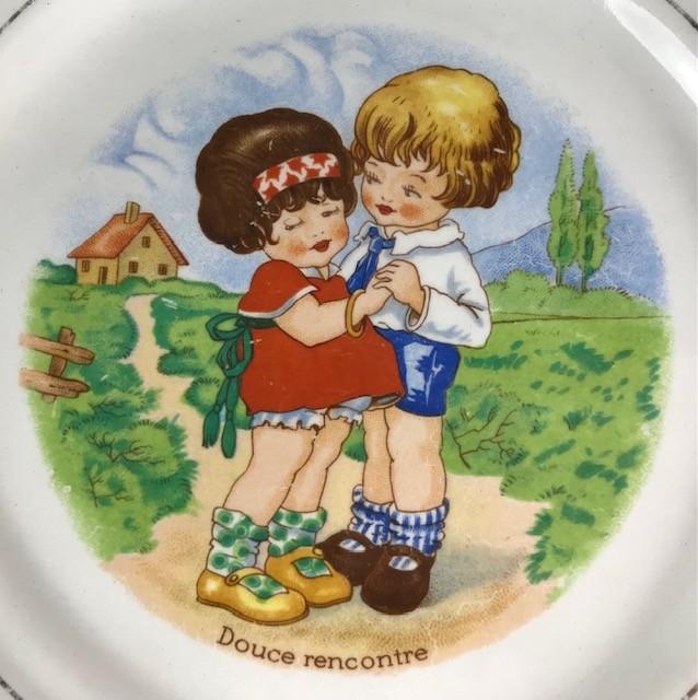 Kinderbordje K & G Lunéville demi porcelaine