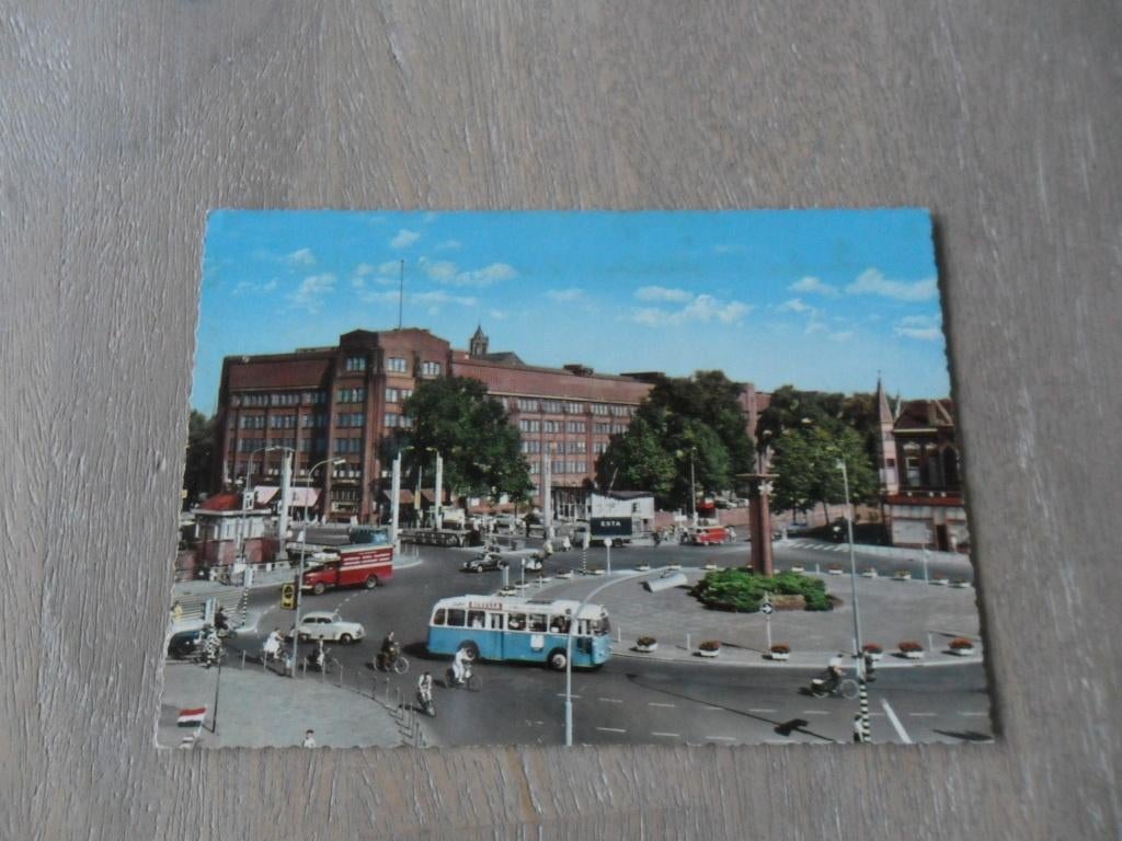 Utrecht, Smakkelaarsbrug/ auto/bus met Jaarbeurs 1970, Verzenden, 1960 tot 1980, Ongelopen, Utrecht