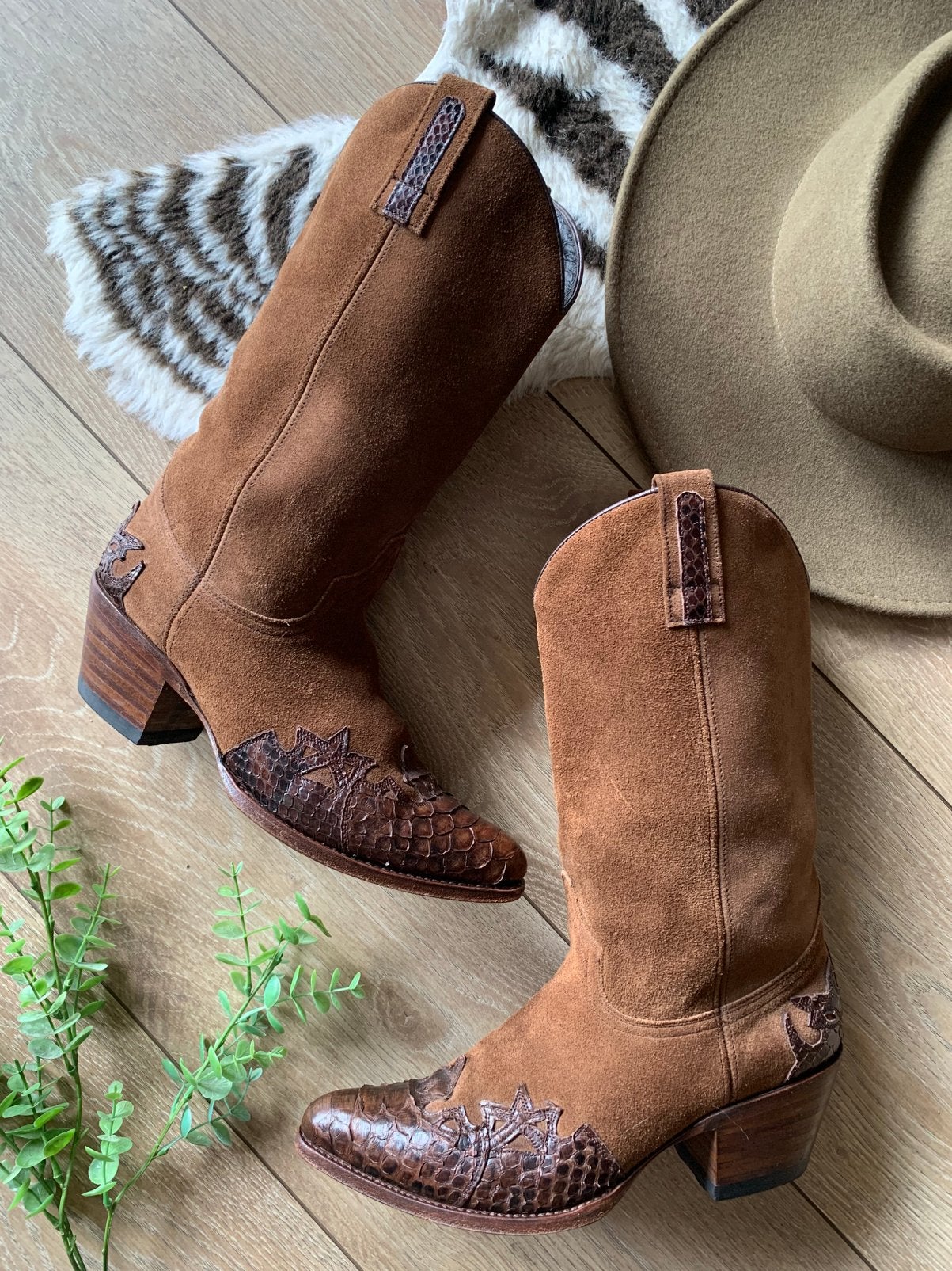 Sendra suede leren cowboylaarzen 41 western boots laarzen, Hoge laarzen, Bruin, A, -