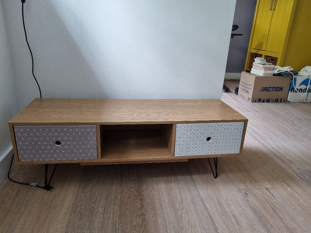 Leul vintage look tv meubel kastje, Ophalen, Gebruikt, 100 tot 150 cm, Minder dan 100 cm