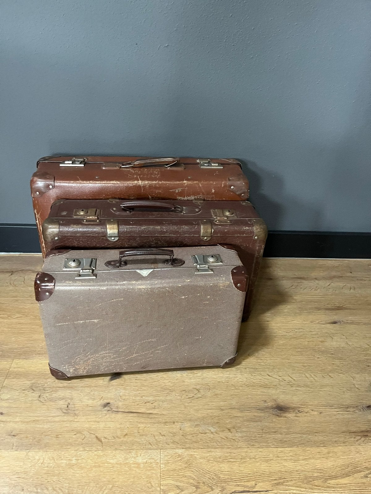 Set van 3 Vintage Koffers - 60, 55 en 45 cm, Ophalen