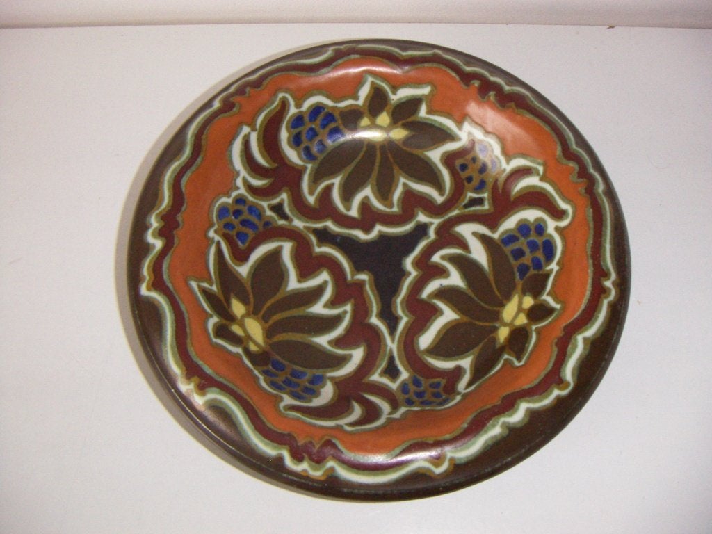 Zuid Holland Gouda plateel keramiek schaal jr1925. Nadro., Vintage, Handgemaakt, Steen/keramiek, Ophalen of Verzenden