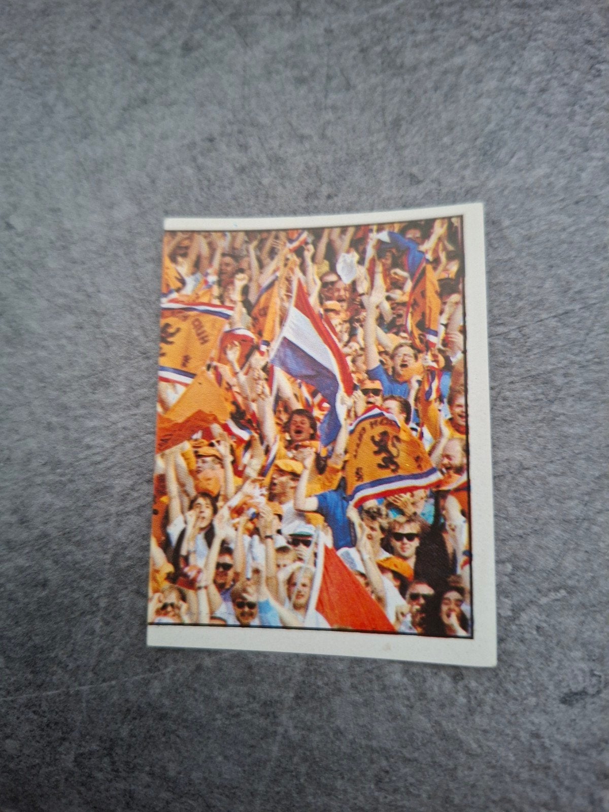 Panini Voetbal 89. deel actiefoto Juichende supporters., Ophalen of Verzenden, Zo goed als nieuw, Sticker