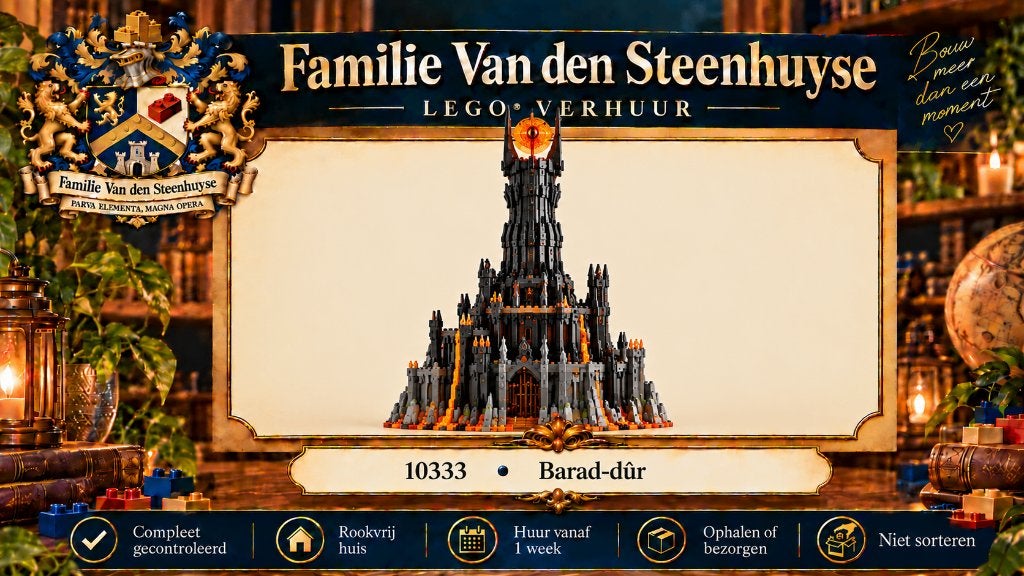 LEGO Barad-dûr 10333 huren, Lego, Ophalen of Verzenden, Zo goed als nieuw, Icons