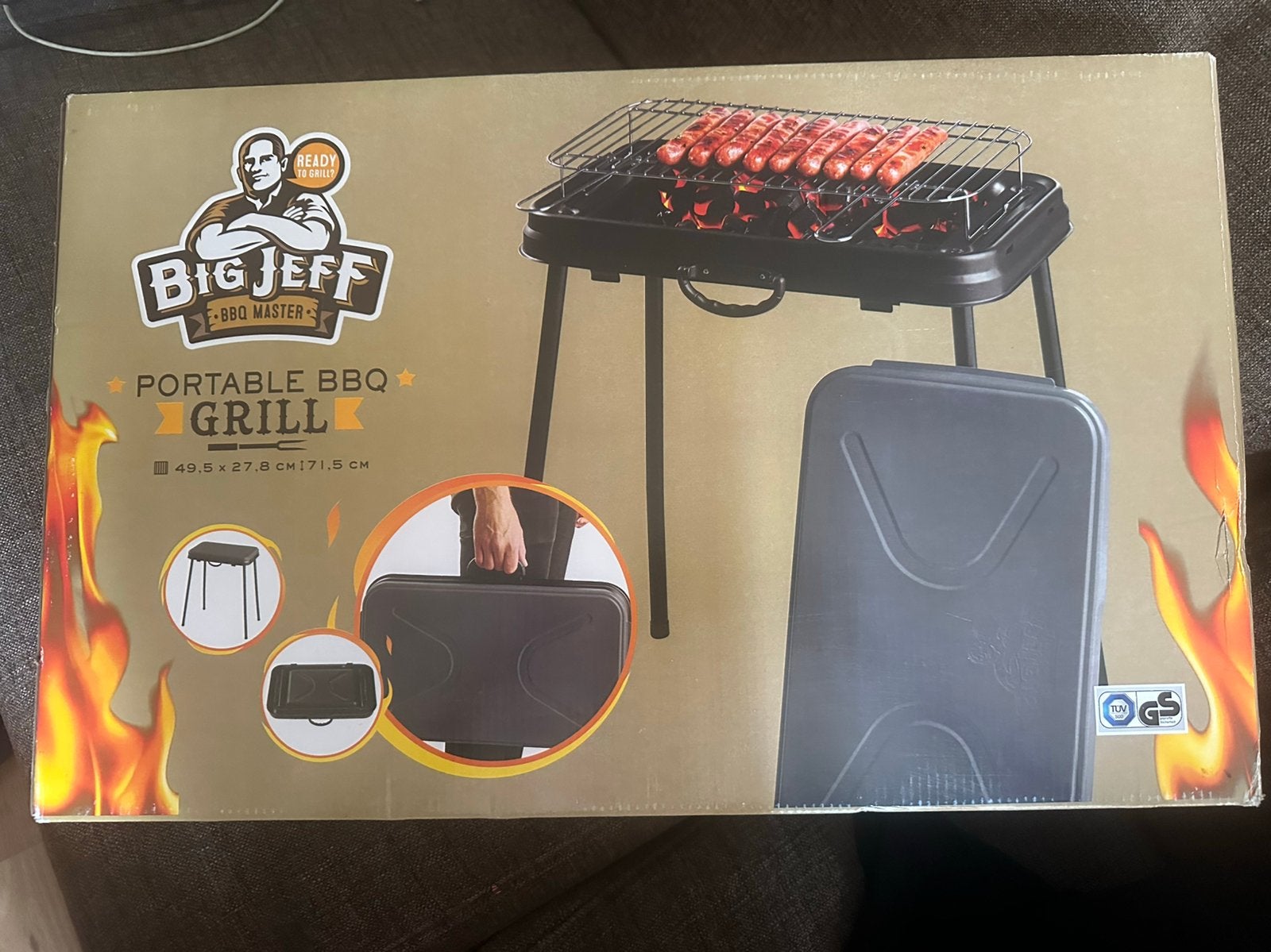 Nieuw in verpakking: Big Jeff Portable BBQ Grill, Tuin en Terras, Houtskoolbarbecues, Ophalen of Verzenden, Nieuw