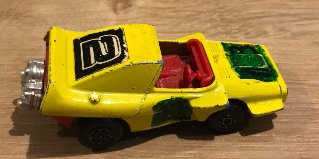 Matchbox raceauto Woosn-m-push no 58 1972 lesney, Overige merken, Gebruikt, 1:50 of kleiner, Auto