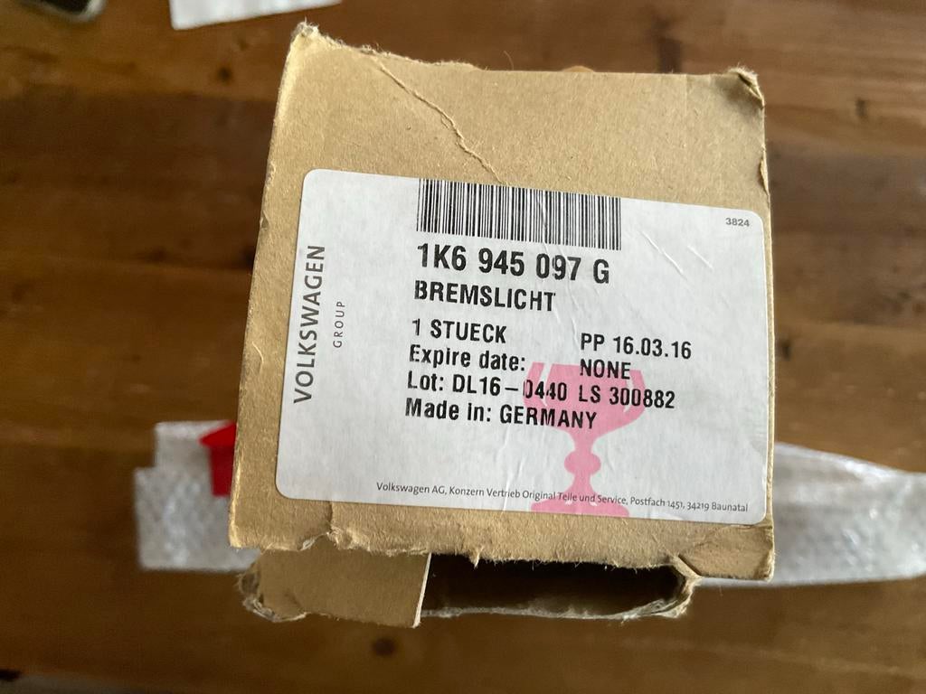 Derde remlicht golf 5, Auto-onderdelen, Ophalen of Verzenden, Nieuw, Volkswagen