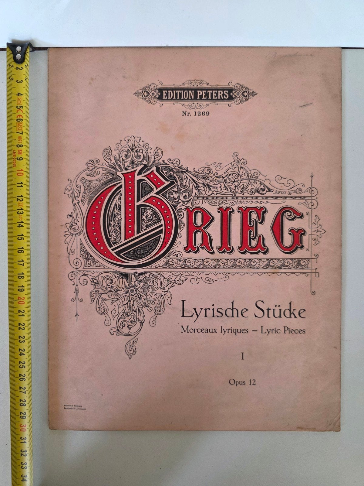 Edvard Grieg - Lyrische Stücke I, Opus 12 (Pianoforte), Gebruikt, Klassiek, Ophalen of Verzenden, Artiest of Componist