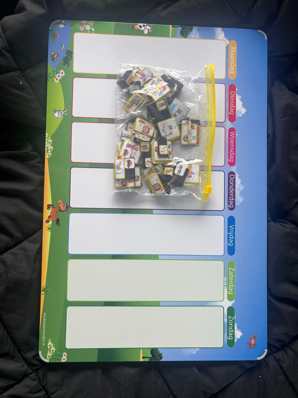 Kinder planbord met magneetjes - Gebruikt, Kinderen en Baby's, Ophalen, Gebruikt, Ontdekken