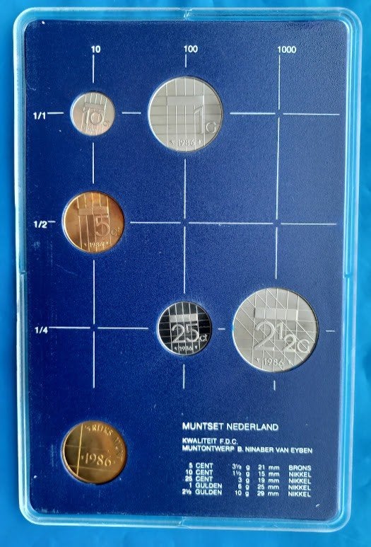 FDC Jaarset Nederland 1986, Postzegels en Munten, Munten | Nederland, Verzenden, Koningin Beatrix, Overige waardes, Setje