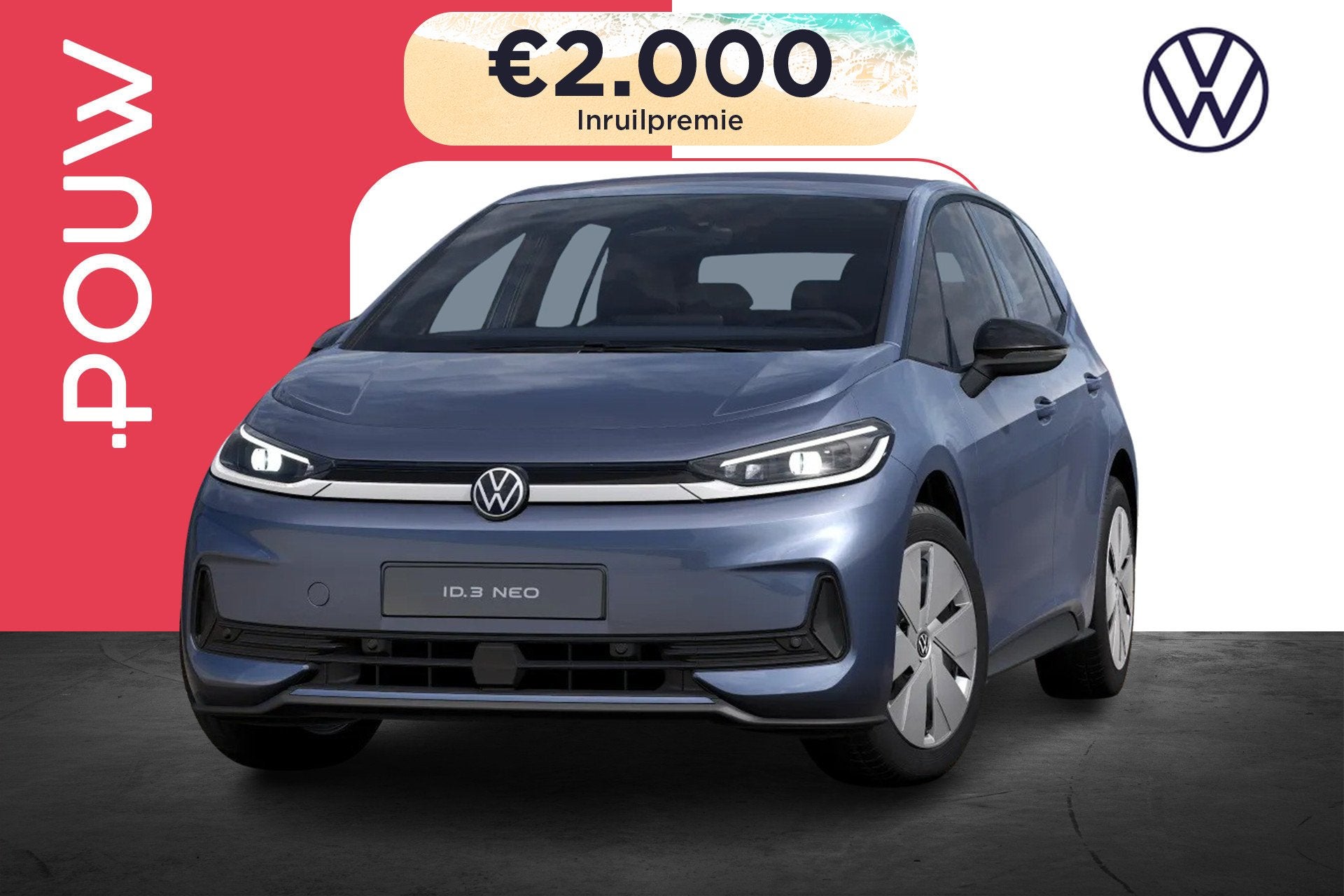 Volkswagen ID.3 Neo Trend 170pk 50 kWh | Stoel /- Stuurwiel, 12 maanden, Zwart, Blauw, ID.3