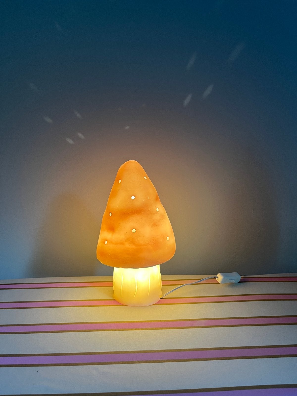 Heico paddenstoel lampje - lichtroze, Overige stijlen, Ophalen of Verzenden, Zo goed als nieuw, Roze