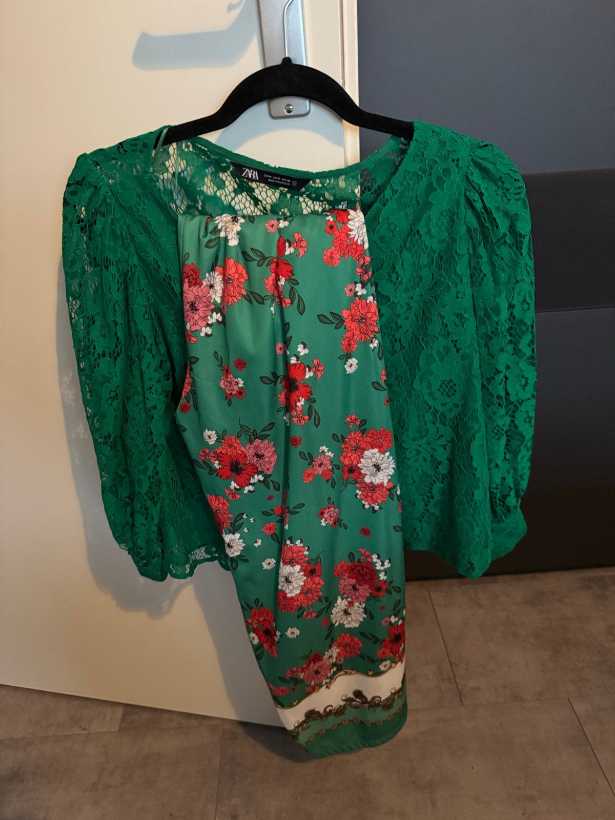Zara Kanten Top & Bloemen Broek Set Maat M, Maat 38/40 (M), Ophalen of Verzenden, Zo goed als nieuw, Lang