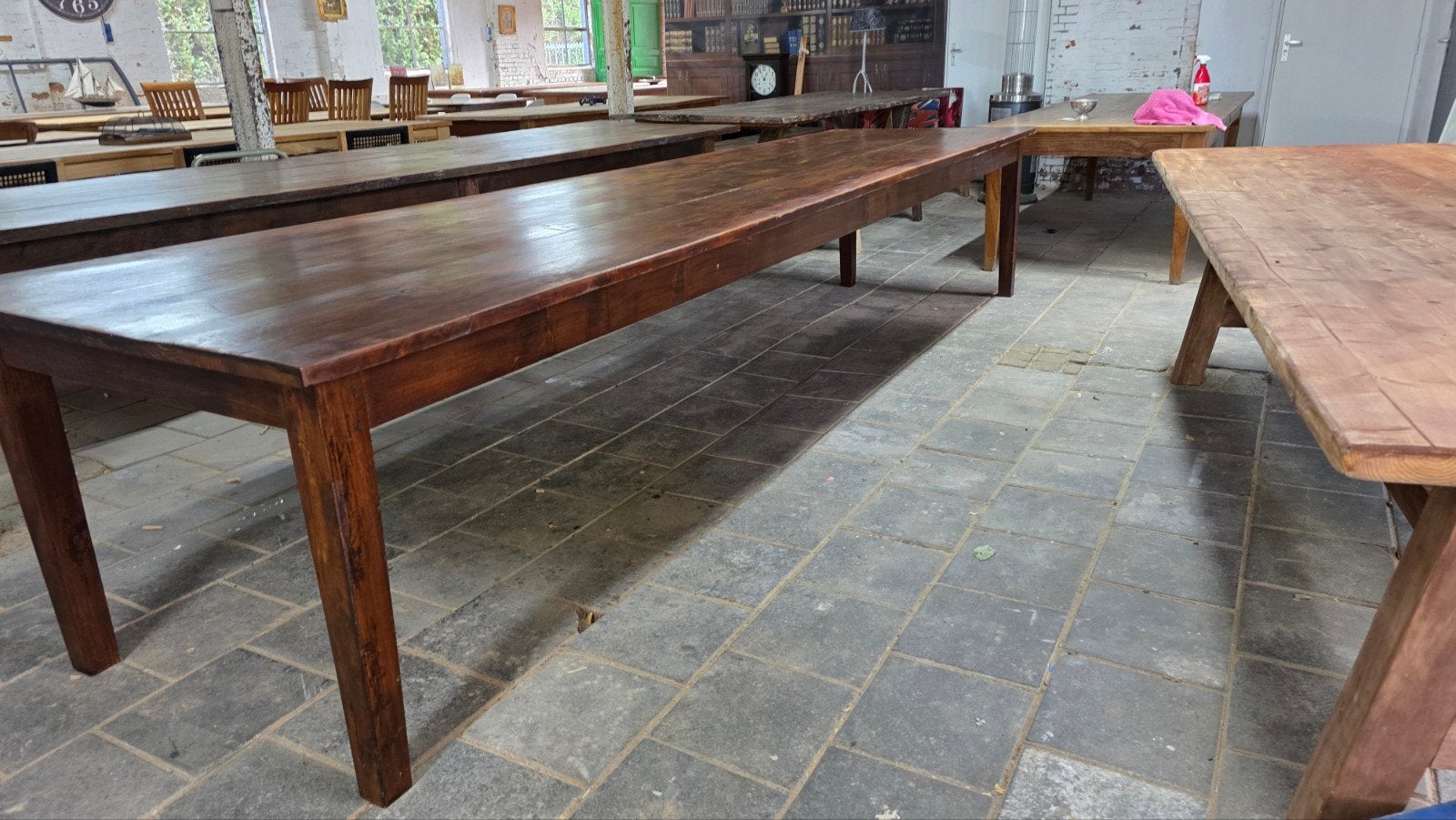 14 persoons boeren tafel kasteeltafel kloostertafel 4 meter, Gebruikt, 200 cm of meer, Mb, Nb