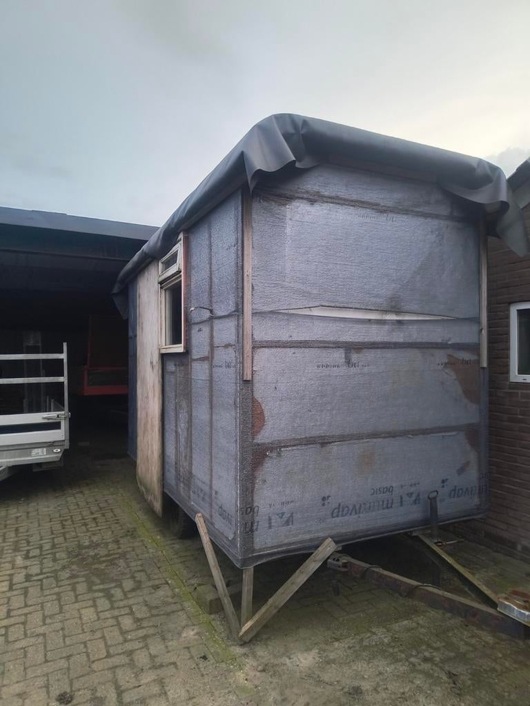 Blauwe schaftkeet en pipowagen, Ophalen of Verzenden