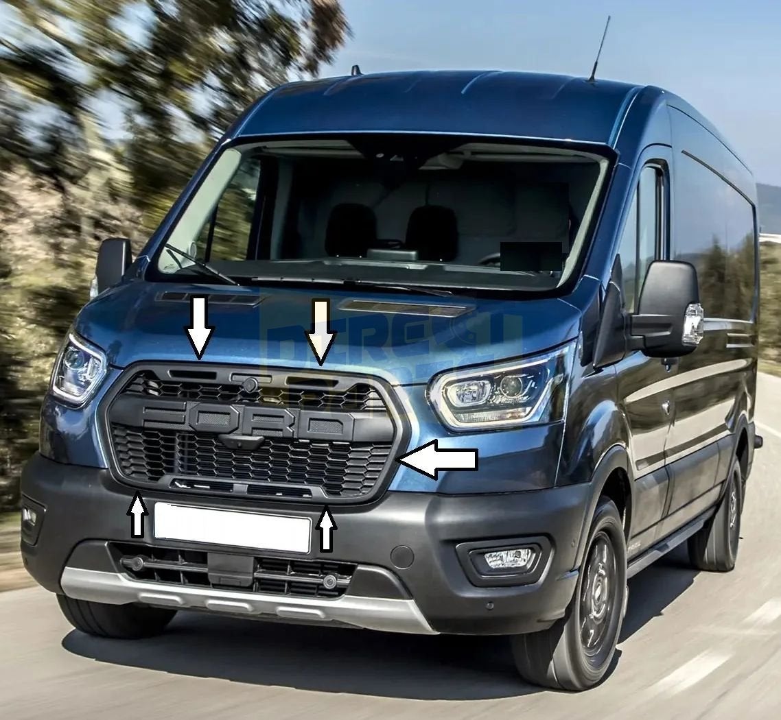 Ford Transit V363 (5/19-) Grille (Raptor Style) (zonder came, -, Voor, -, Nieuw